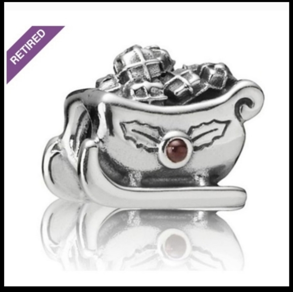 Pandora Jewelry Authentic Pandora Christmas Sleigh With Ruby Poshmark